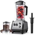 thumbnail image 1 of 1800W Blender for Smoothies, 70oz Pitcher & 20oz Grinder, 28000 RPM High Speed Countertop Kitchen Ice Crushing, Frozen Fruits Nut Butter, 1-5 Min Timer, Multiple Speeds, 1 of 5