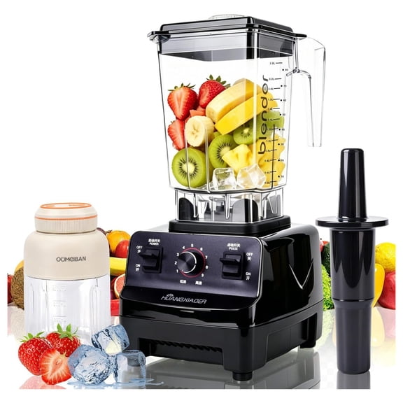 1800W Blender for Smoothie with 2.5L BPA-Free Pitcher and Tamper, 9-Speed Control, Stainless Steel Blades, Ice Crushing, Shakes, Frozen Desserts