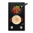 thumbnail image 1 of Sunmaki 2 Burner Electric Cooktop 1800W Portable Electric Stove with 11 Power Levels, Knob Control, 12 inch, 1 of 13