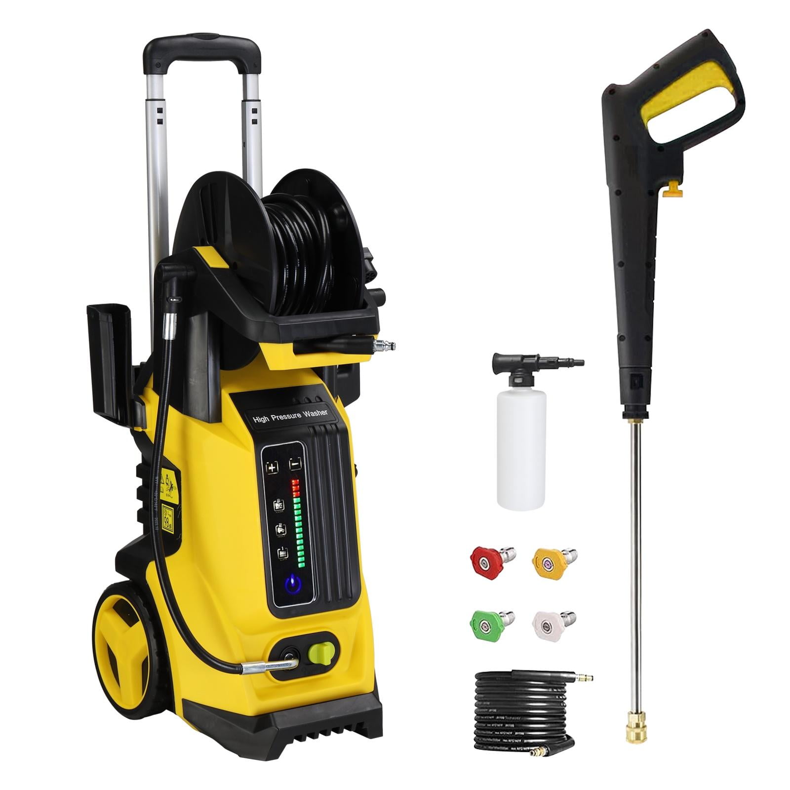1800W Electric Pressure Washer for Outside, 2.6GPM Multipurpose Power