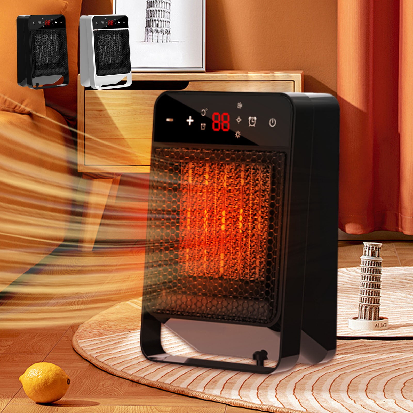 1800W Electric Space Heater with Remote, LED Displ