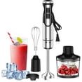 thumbnail image 1 of 1800W Immersion Blender Handheld 4-in-1 Hand Blender Stick for Ice Crushing Smoothie,  , Soup, 8 Speed Hand Mixer Turbo Boost Stainless Steel  with Whisk, , Beaker, 1 of 6