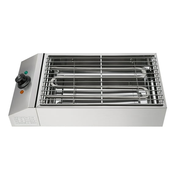 1800W Indoor Grill, Stainless Steel, Adjustable Temperature, Healthy Grilling with Low Smoke, Fast Heating, Easy to Clean, Portable for Home and Outdoor BBQs