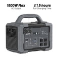thumbnail image 1 of 1800W Portable Solar Generator, 1024Wh Portable Power Station with 11 Outputs, Battery Generator for Home Emergency, Outdoor Camping, RV Trip, Blackout, 1 of 7