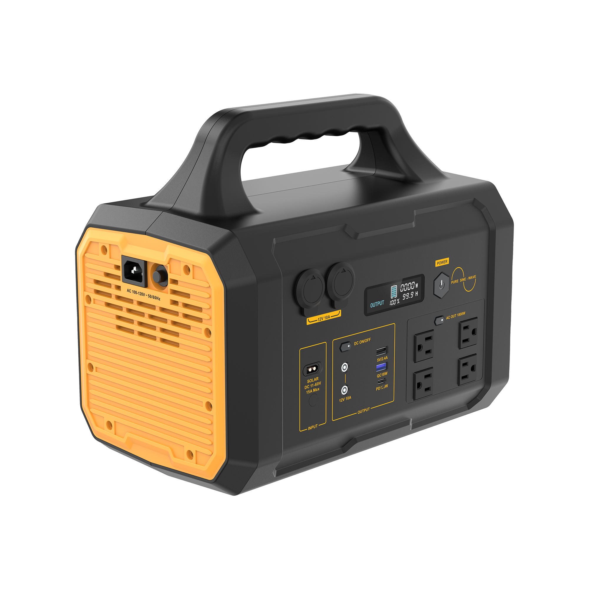1800W Solar Generator Kit with 200W Panel | All-in-One Portable Power Station 1024Wh, Solar Powered Fast Charging for CPAP, Home, Camping, Outdoor