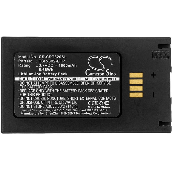 1800mAh Crestron TSR-302-BTP Battery for TSR-302 Handheld Touch Screen TSR-302