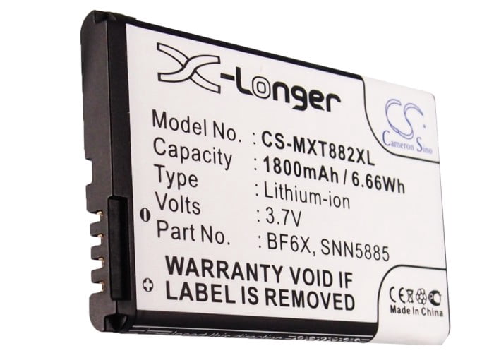 1800mAh Li-ion BF6X Battery Motorola XT862, XT882, XT883 - Walmart.com