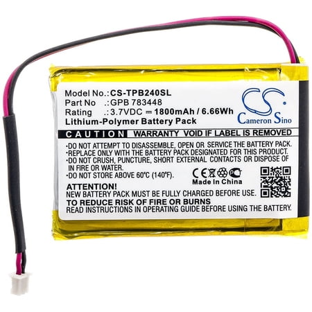1800mAh Telex GPB 783448 Battery for Transmitter PB24ND-TX PB24ND-TX PB24N