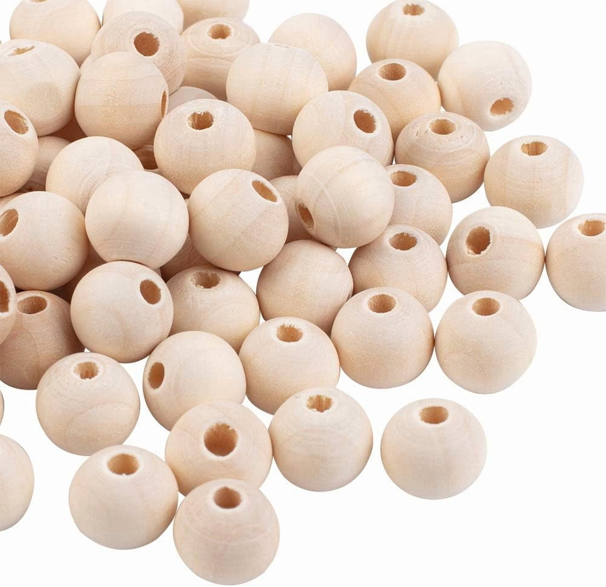 1800pcs 12mm Natural Round Wooden Beads Wooden Loose Beads Wooden Spacer Beads