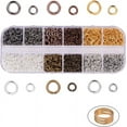 thumbnail image 1 of 1800pcs 4mm 6mm Brass Open Jump Rings Jewelry Connectors O Rings with 1 pcs Golden Jump Ring Opener, 1 of 8
