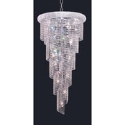 1801 Spiral Collection Chandelier D22in H48in Lt18 Chrome Finish Royal Cut Crystals