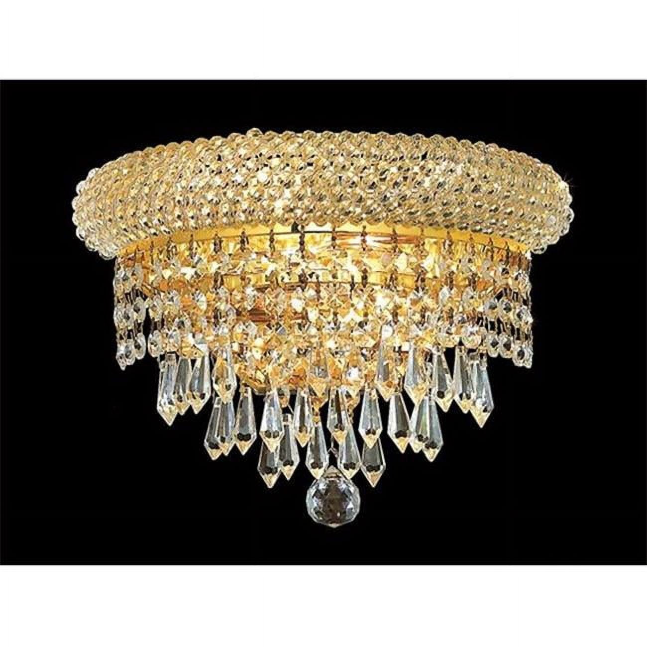 Primo Gold Crystal Trim Dimmable Wall Sconce