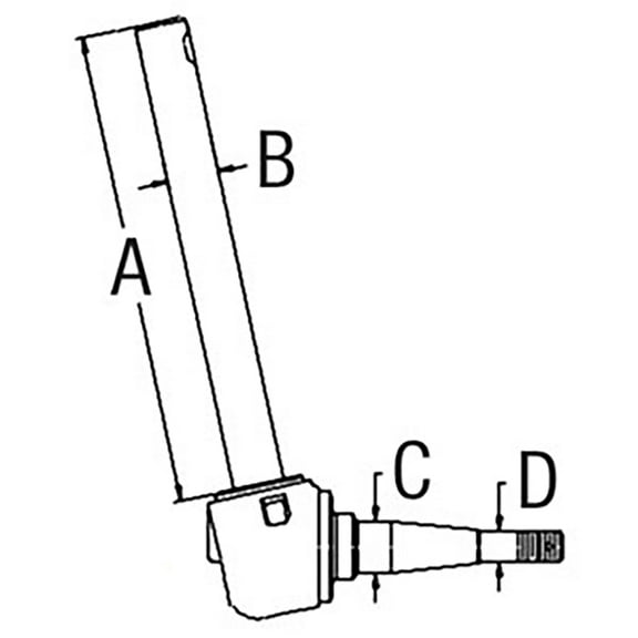 180346M1 Right Hand Spindle Fits Massey Ferguson 35 35X FE35 TE20 TEA20 TED20