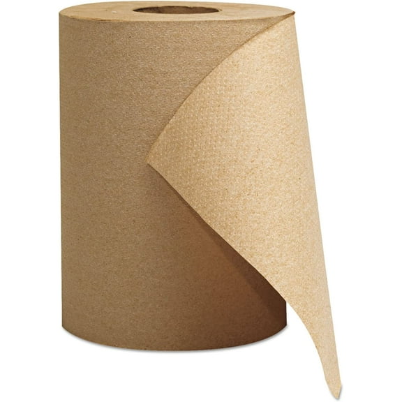 1804 Hardwound Roll Towels 1-Ply Brown 8-Inch x 300 ft 12 Rolls/Carton