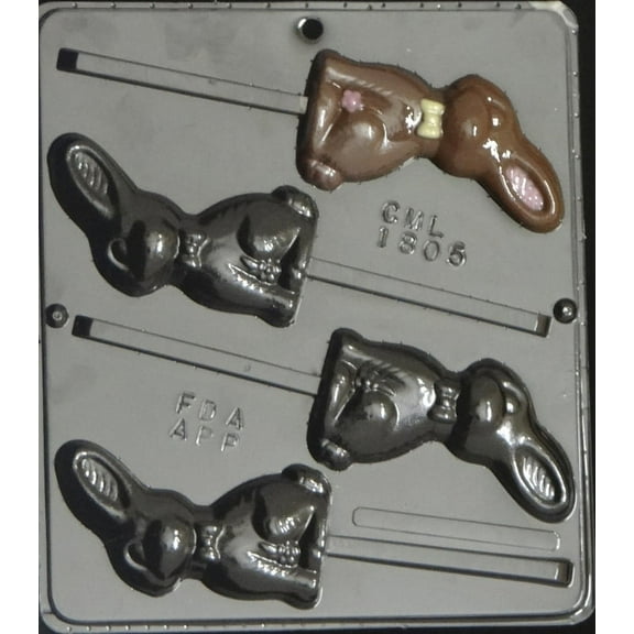 1805 Bunny Lollipop Chocolate Candy Mold