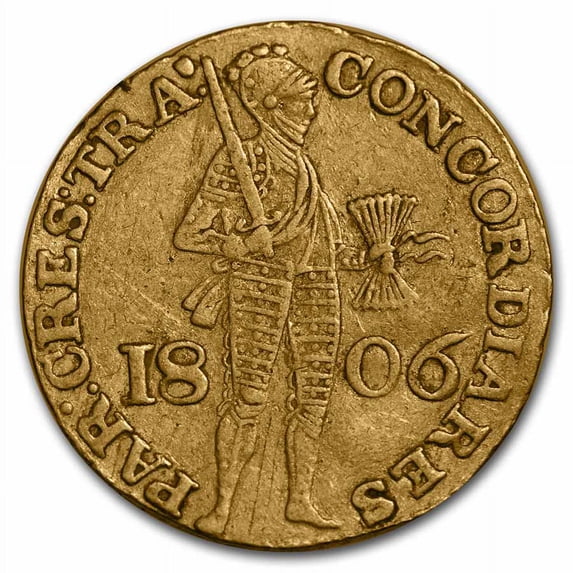 1806 Batavian Commonwealth Gold Ducat XF