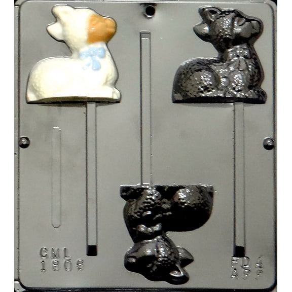 1806 Lamb Lollipop Chocolate Candy Mold
