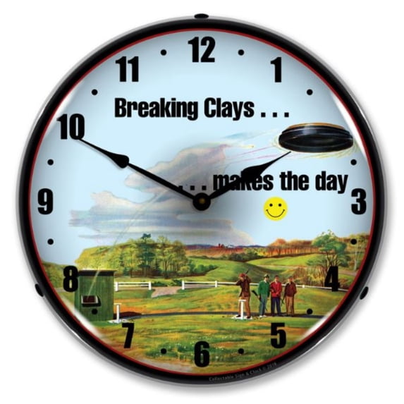 1807873 Shooting Clays clock - Made in USA