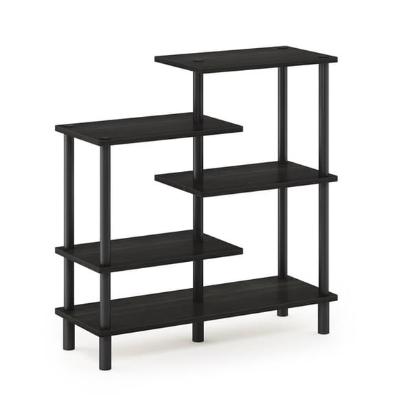 18088EX-BK Turn-N-Tube 5-Tier Accent Display Rack, Espresso & Black - 31.50 x 32.48 x 11.61 in.