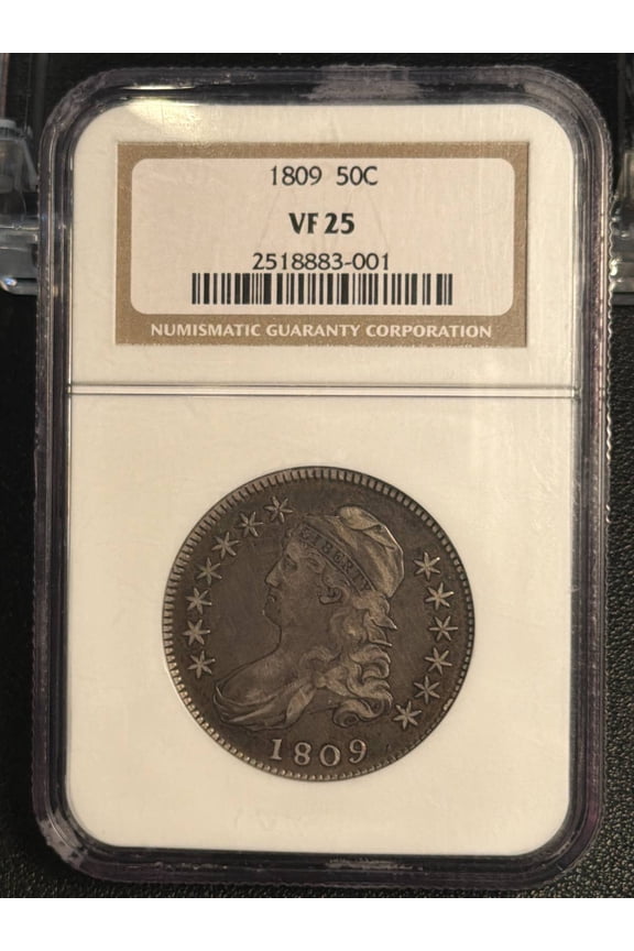 1809 Capped Bust Half Dollars NGC VF-25 CHOICE COLOR