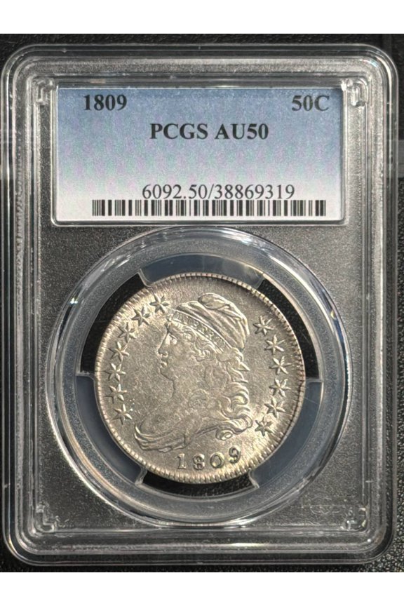 1809 Capped Bust Half Dollars PCGS AU-50