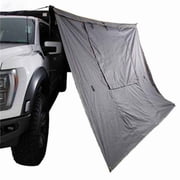 18099910 Nomadic 270 Awning Wall - Gray - 1 Set - Includes Door & Window