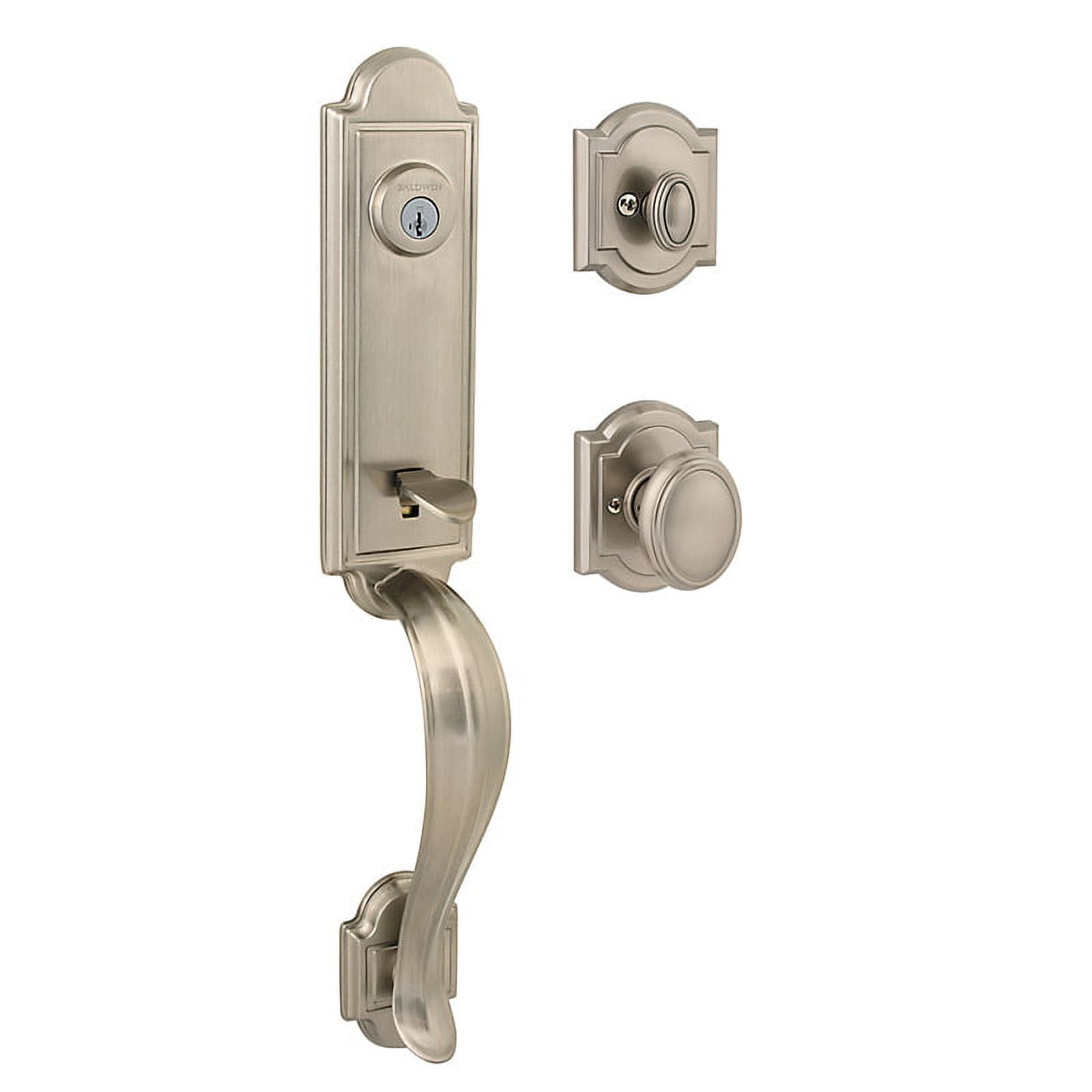 Avendale Satin Nickel Single-Cylinder Deadbolt Entry Door Handleset