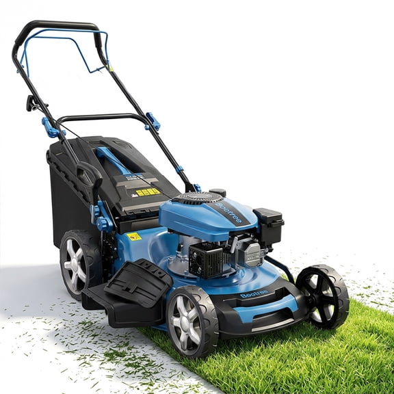 180CC Professional Self-Propelled Gas Lawnmower, 21-Inch Cutting Deck, 4-Cycle Engine, 7 Levels Adjustable Cutting Height, 3-in-1 Functions (21-inch-180cc)