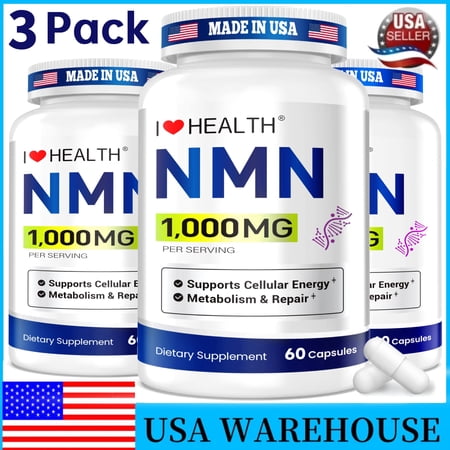 180Caps 1000mg Advanced Longevity & Cellular Energy Formula NMN Supplement Made in USA