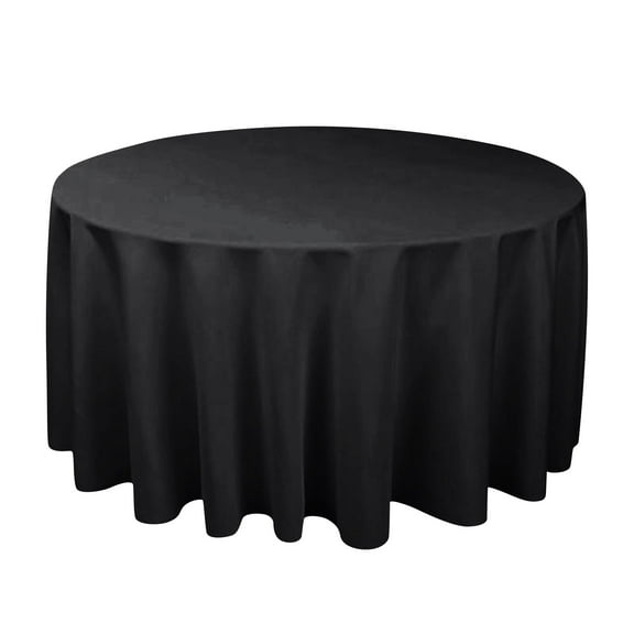 180Cm Thick Plain Cloth Solid Color Round Tablecloth, Universal Size Fits Various Table Shapes, Disposable Waterproof Stain Resistant Party Supplies