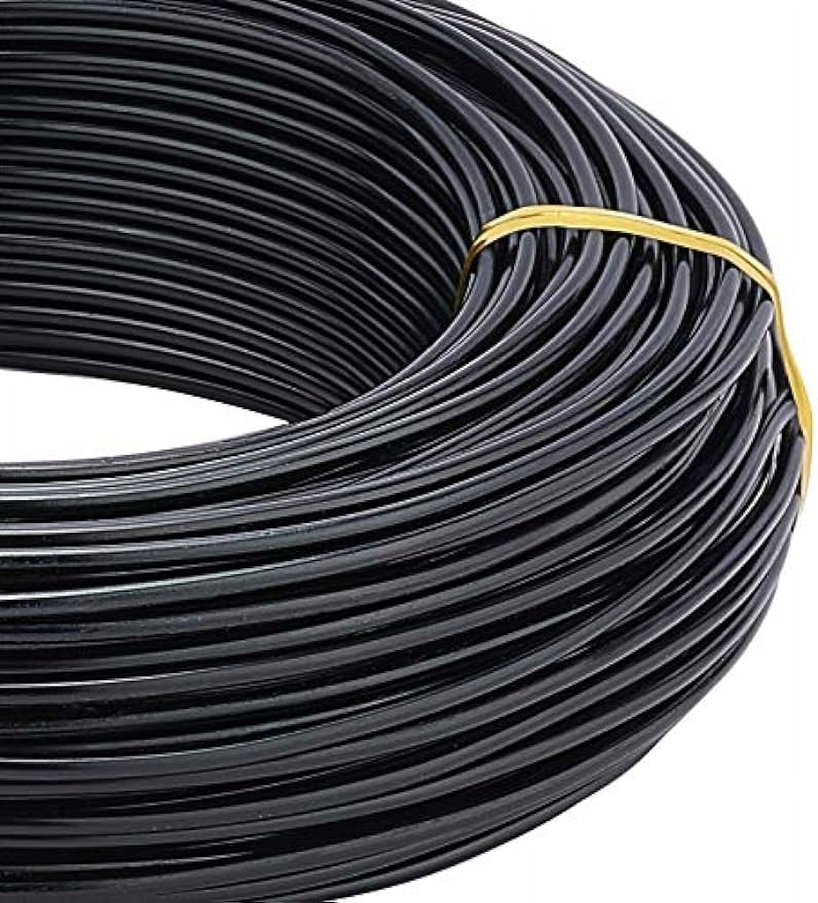 180Feet 12Gauge Jewelry Craft Wire Bendable Metal Sculpting Aluminum Wire for Bonsai Arts Crafts Making Black