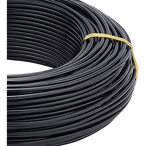 180Feet 12Gauge Jewelry Craft Wire Bendable Metal Sculpting Aluminum Wire for Bonsai Arts Crafts Making Black