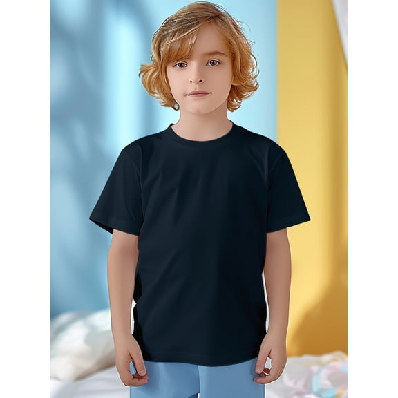 180G 100%cotton Solid Color Kid's T-shirt For Summer Outdoor, Casual Clothing, Gift For Children
