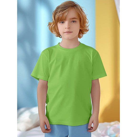 180G 100%cotton Solid Color Kid's T-shirt For Summer Outdoor, Casual Clothing, Gift For Children