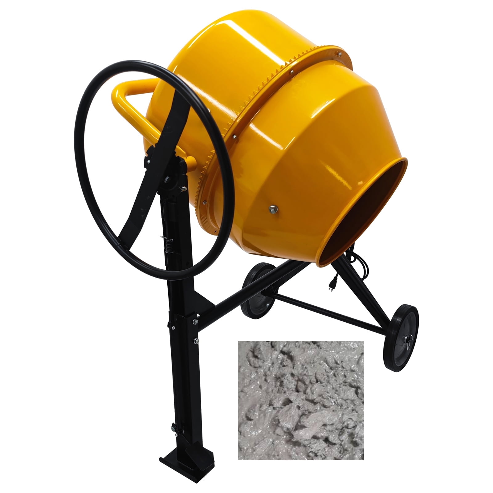 180L Concrete Mortar Cement Mixer Machine Electric Steel Drum Commercial Home 110V