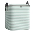 thumbnail image 1 of 180L Houndstooth Pattern Storage Box, Large Capacity Foldable Clothes Organizer with Zipper & Handles for Blankets, Pillows, Bedding, and Seasonal Clothing (Green), 1 of 4