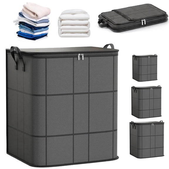 180L Portable Moving Storage Bags, XXL Foldable Storage Bag with Reinforced Handles, Zippered Organizer for Quilts, Bedding & Sweaters,Large Capacity Fabric Bag for Closet & Moving Day