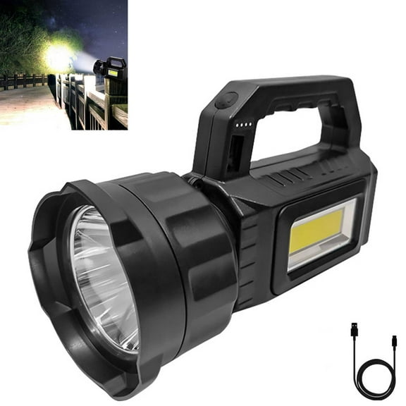 180LM Rechargeable Aluminum Alloy Flashlight,3 Modes Adjustable Focus Torch,IP66 Waterproof USB Fast Charging Flashlight,12H Long Runtime Flashlight,Super Bright Handheld Light for Camping