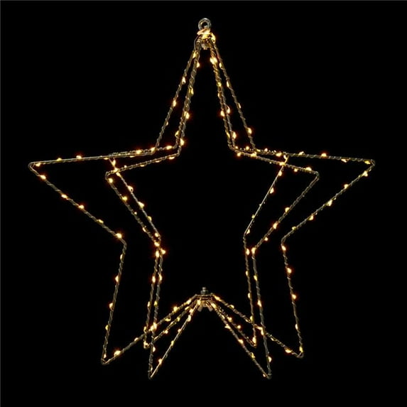 Vickerman X23S018T 180 Light x 18 in. Warm White Twinkle LED Star Wire Silhouette Lighted Decor