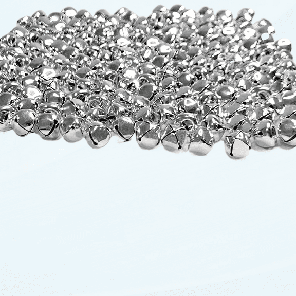 180PCS Silver Bells for Crafts 0.5 inch Silver Craft Bells Jingle Bells Bulk DIY Bells Small Metal Craft Bells for Wreath Holiday Home Festival Gift Decoration