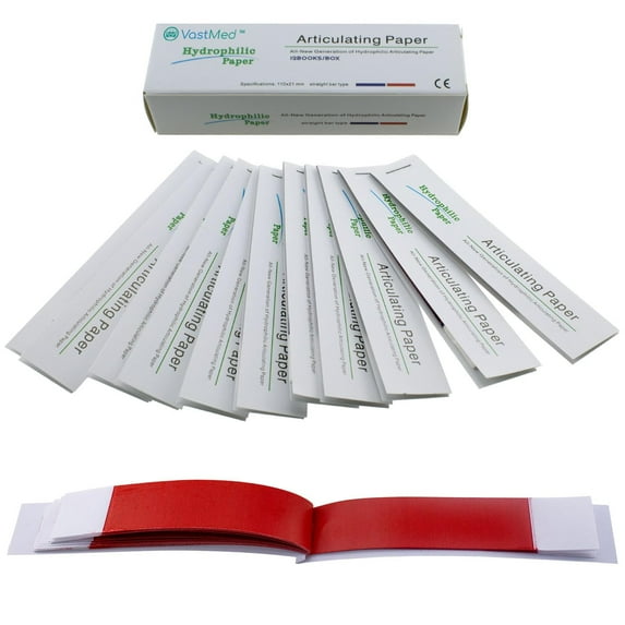 180PCs Thick Red Dental Medical Grade Articulating Papers by VASTMED