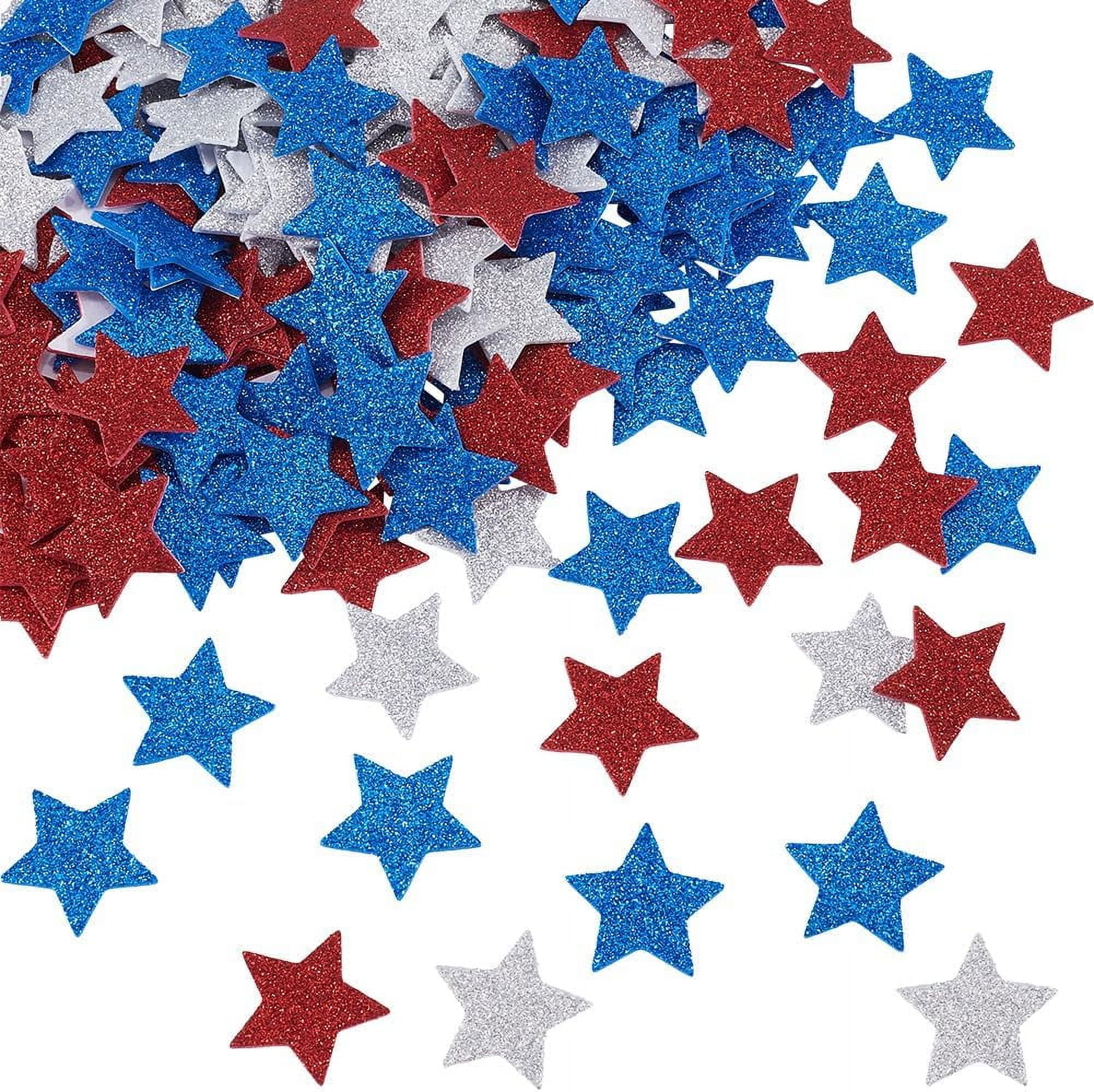 Three Color Star 180Pcs 3 Colors Star Glitter Stickers Independence Sticker Self ...