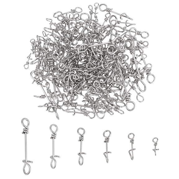 180Pcs 6 Styles Fishing Clip Fast Snaps Fly Fishing Snaps Stainless Steel Quick Change Lure Snaps Fast Snap Lure Connecto Fast Easy Fly Hook Snap diy