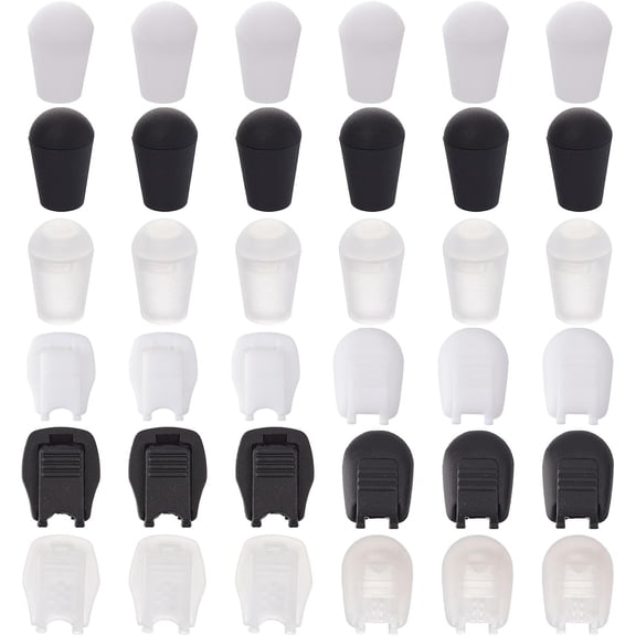 180Pcs 9Styles Plastic Cord Ends Shoe Lace End Clips with Locking Lid Zipper Pull Cord Ends Zipcords Stopper for Camping Backpacks Shoelace Replacement Mixed Color