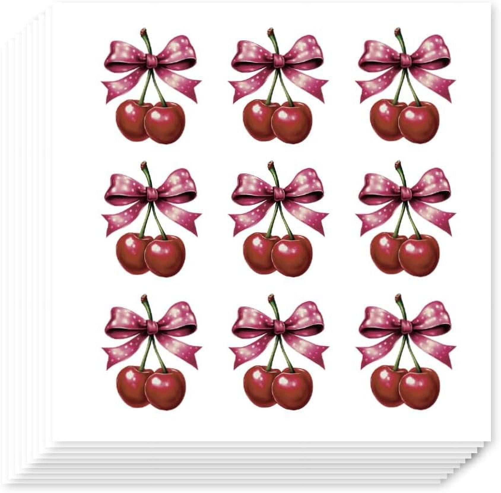 180Pcs Cherry Fruit Stickers Cute Cherry Paper Decals Self-Adhesive ...
