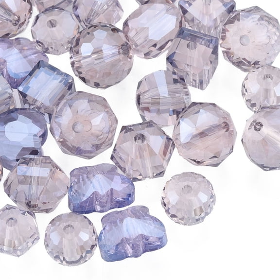 180Pcs Glass Beads AB Color Beads for Jewelry Making Assorted Loose Beads with Container Box for Necklaces Bracelets Earrings Bulk Beads for DIY