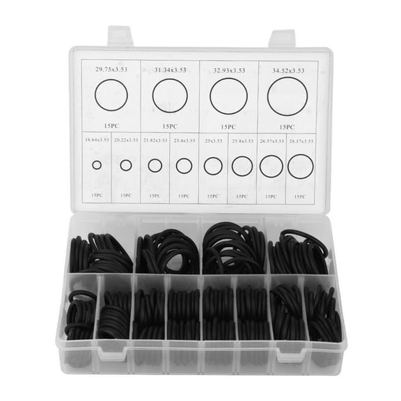 180Pcs O-Ring Assortment Kit Nitrile Rubber Oil Pipe Sealing Washer Gasket Repairing Set
