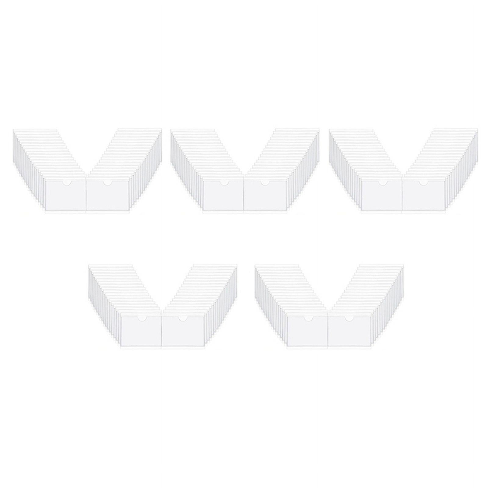 180Pcs Self-Adhesive Label Card Holder Index Pockets 6X8.5cm Clear Plastic Adhesive