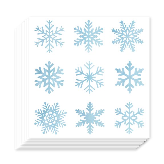 180Pcs Self-Adhesive Planner Stickers Winter Theme Decals Cute Snowflakes Stickers for Planner Calendar Scrapbook Crafting Arts Gift Bag Seal