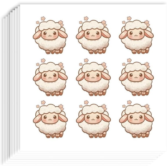 180Pcs Sheep Planner Stickers 0.94x0.86 Inch Self-Adhesive Lamb Scrapbook Paper Stickers Sheep Stickers Decals DIY Crafts Party Decor Gift Bag Seal